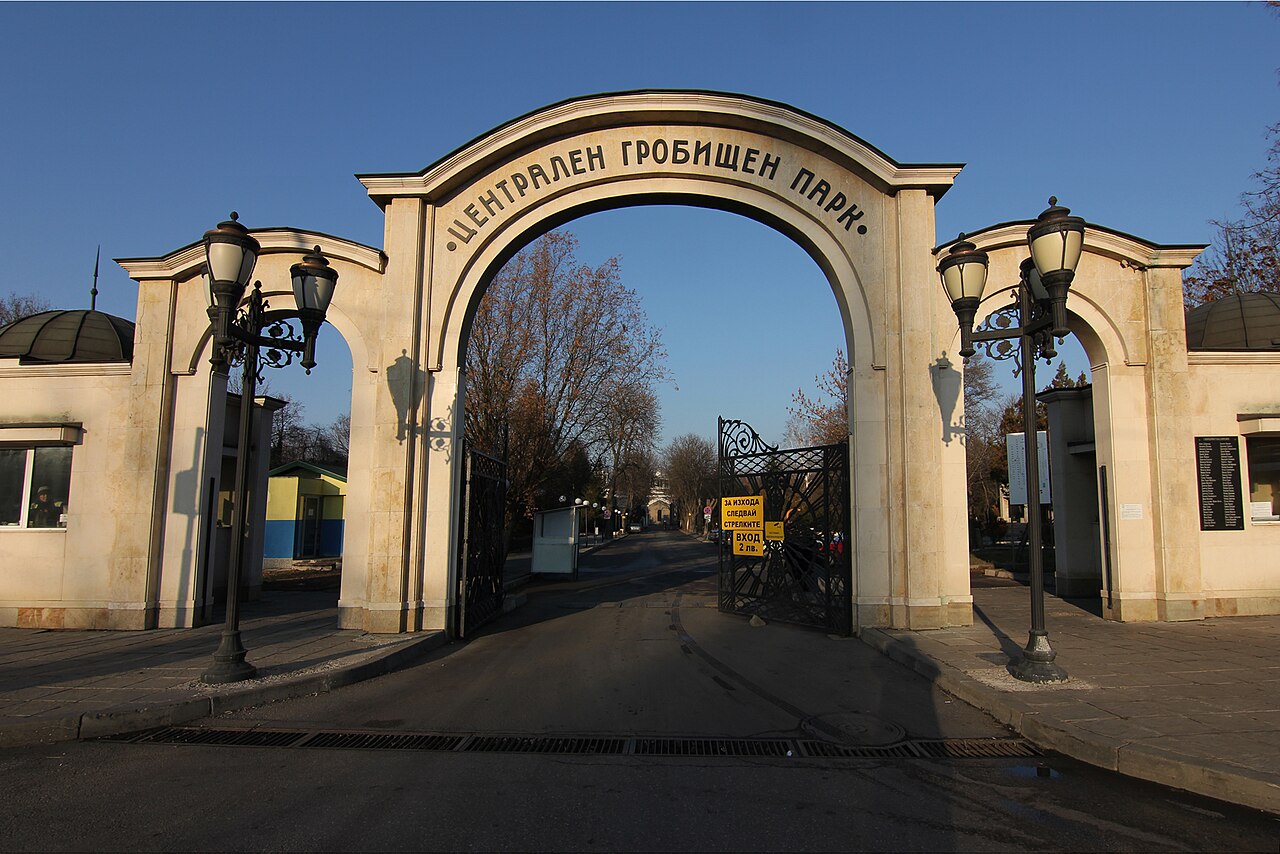 Sofia Central Cemetery, the largest cemetery in Bulgaria, a tree-lined park where many British expats and their families are buried
