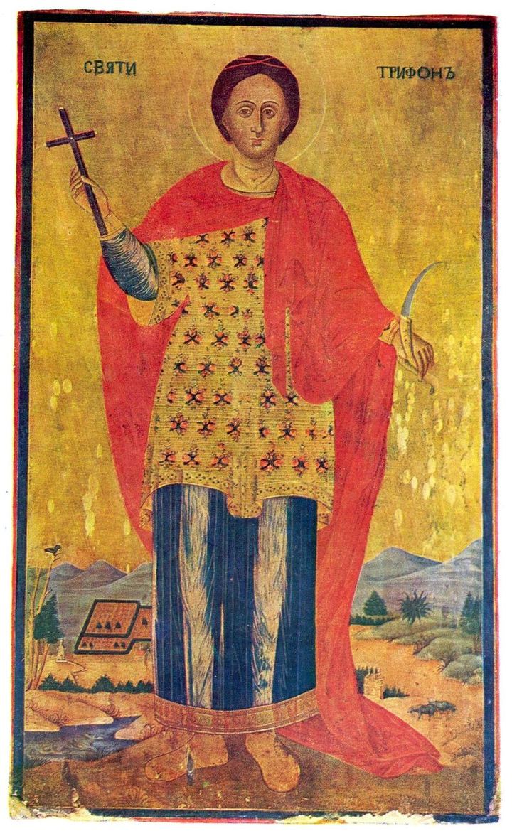Icon of Saint Tryphon (Trifon Zarezan)