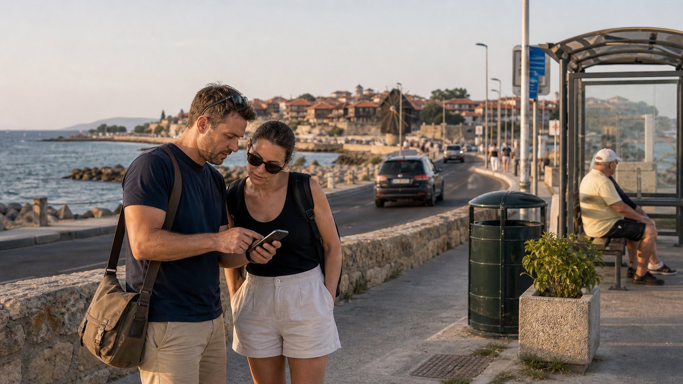 The causeway from Sunny Beach to Old Nessebar, a popular half-day trip