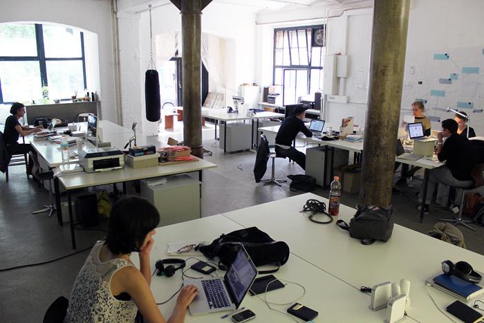 A modern coworking space, the typical setting for a remote-working Brit between UK employer and Bulgarian residence